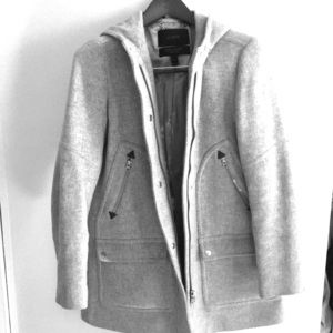 JCrew grey wool pea coat